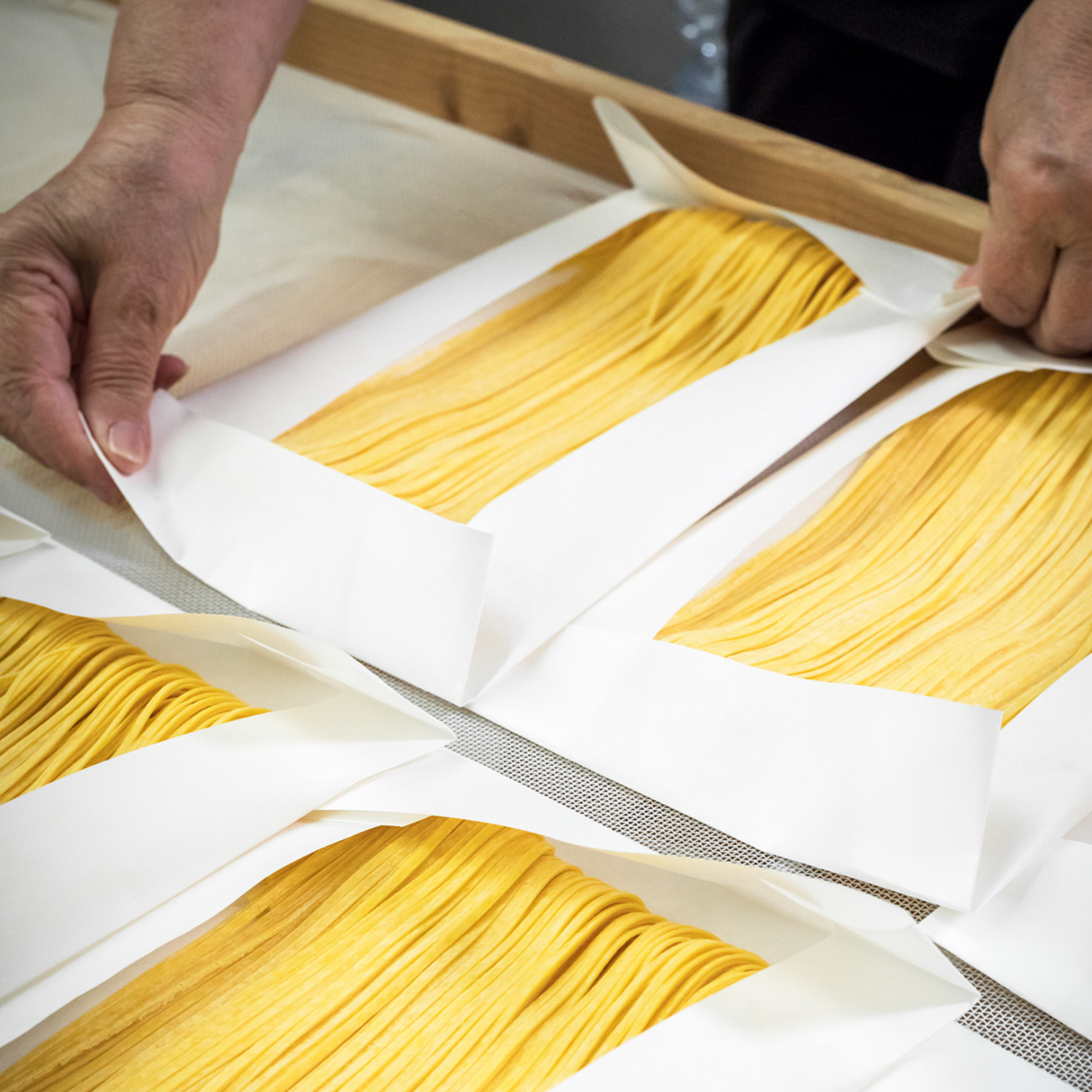 Fettuccine aglio e prezzemolo  (mit Knoblauch und Peterisilie)