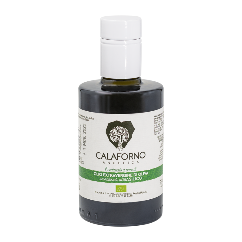 Olivenöl Extra Vergine, aromatisiert mit Basilikum