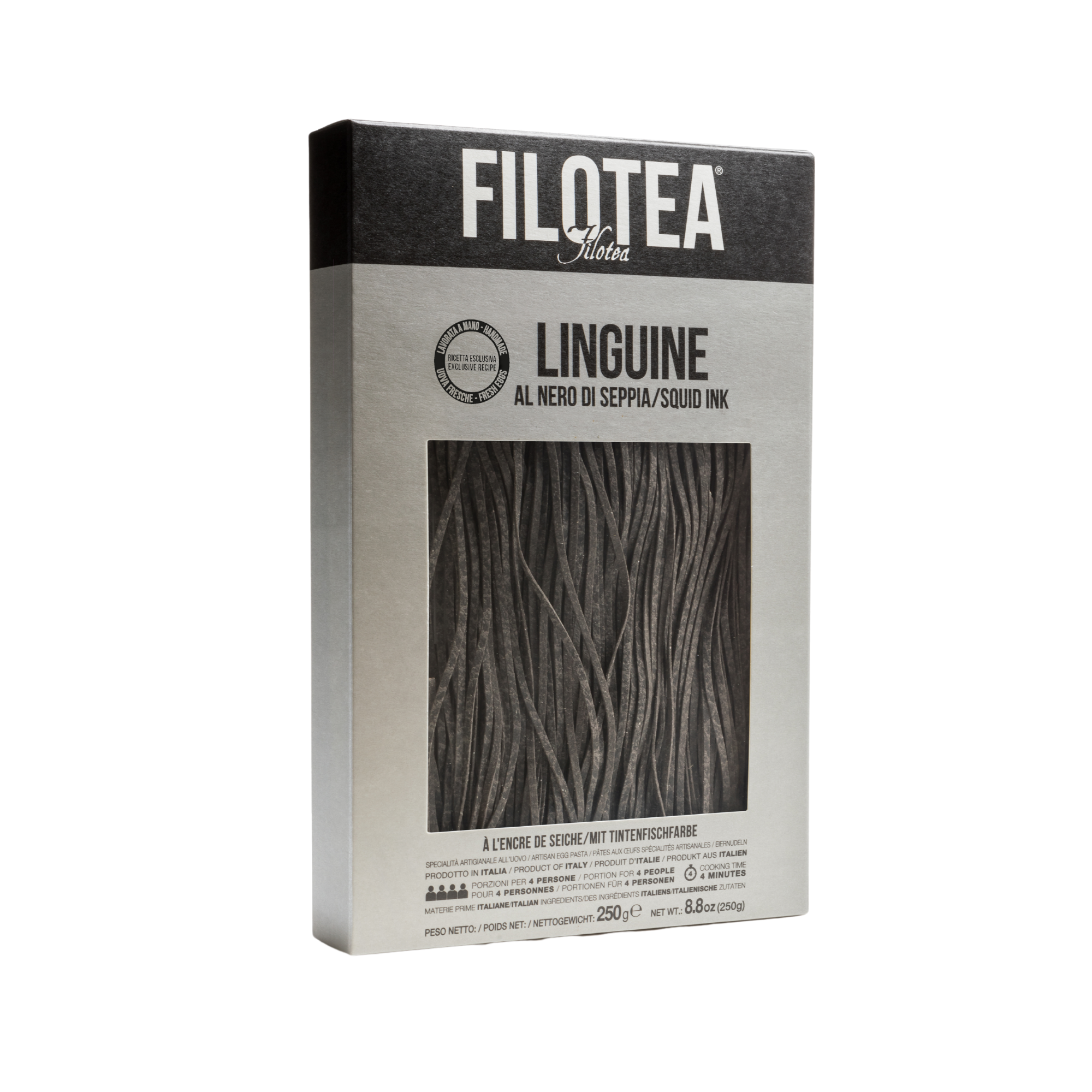 Linguine al Nero di Seppia (Mit Tintenfisch)