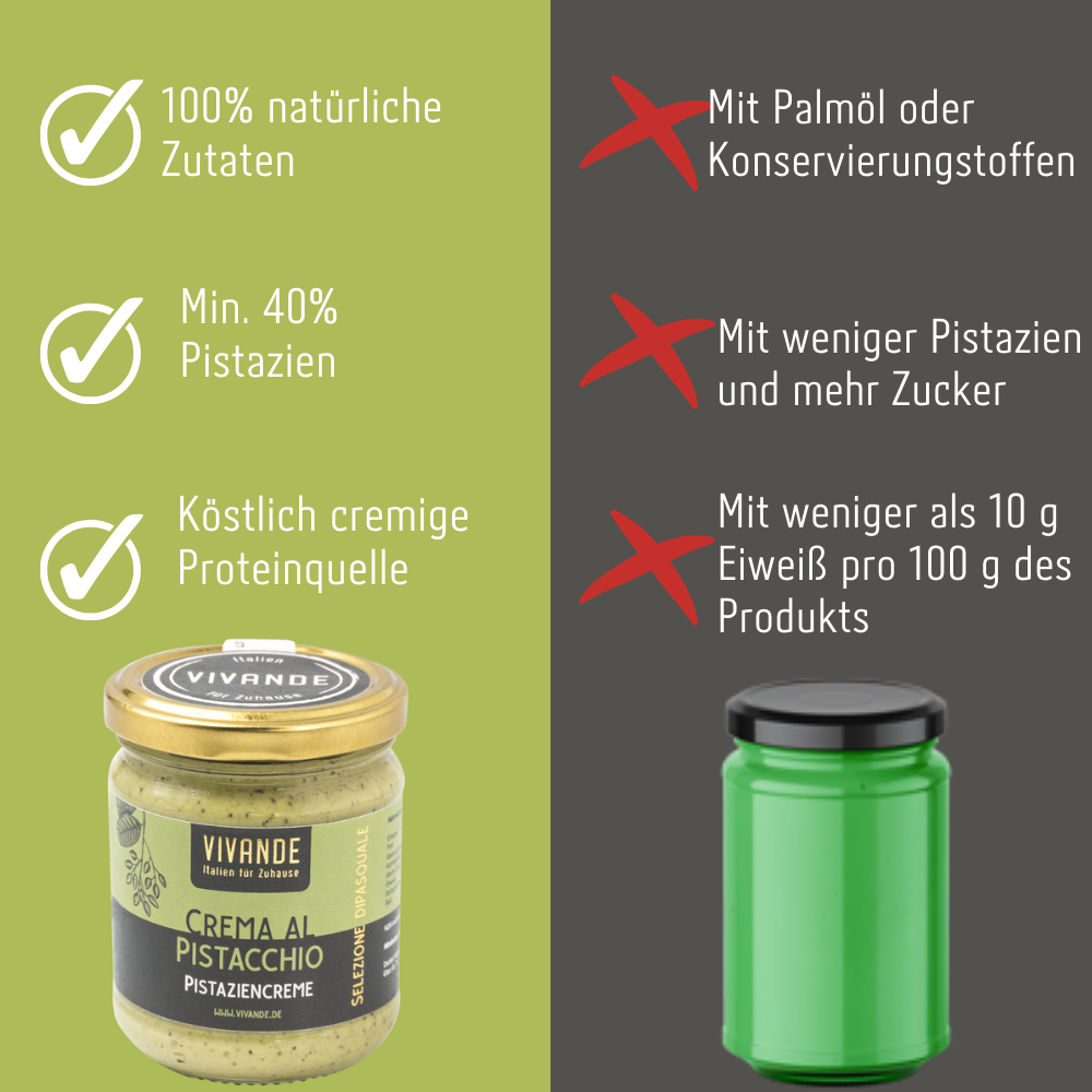 Pistaziencreme 400g - Süßer Brotaufstrich - Crema al pistacchio 