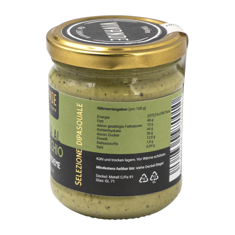 Pistaziencreme 190g - Süßer Brotaufstrich - Crema al pistacchio 