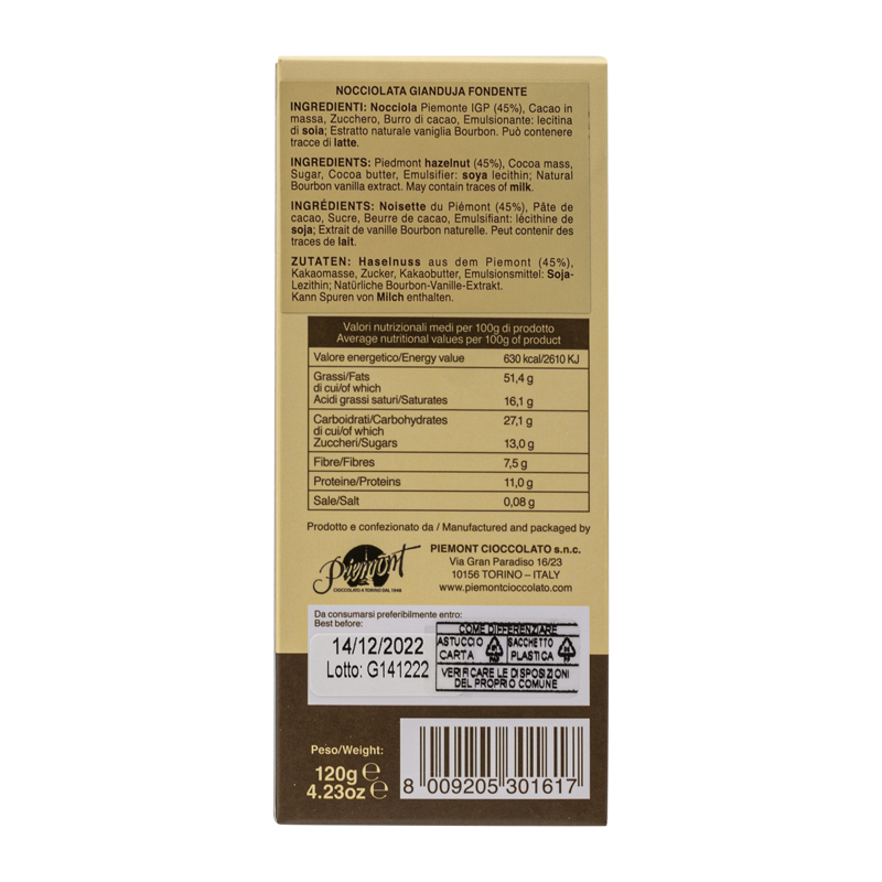 Gianduja Schokotafel