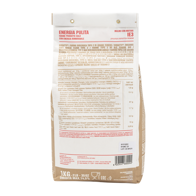 Weizenmehl Typ 2 "Buratto" (Bio)
