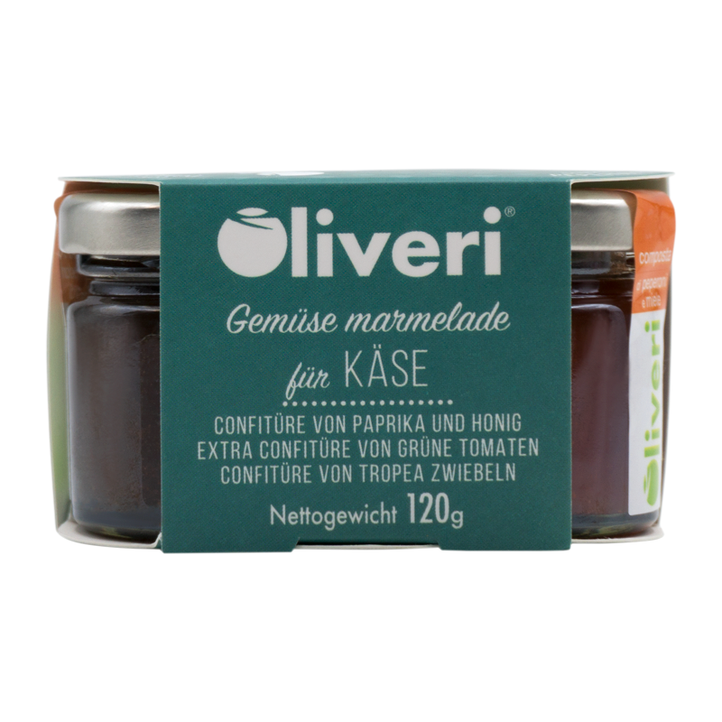Käse-Konfitüre aus dreierlei Gemüse