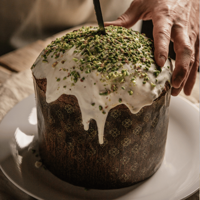 Panettone mit Pistazien und weißer Schokolade 500g