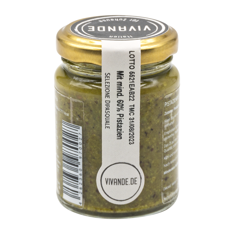 Pistazienpesto Vivande 190 g   für Pasta, Burrata und Bruschetta