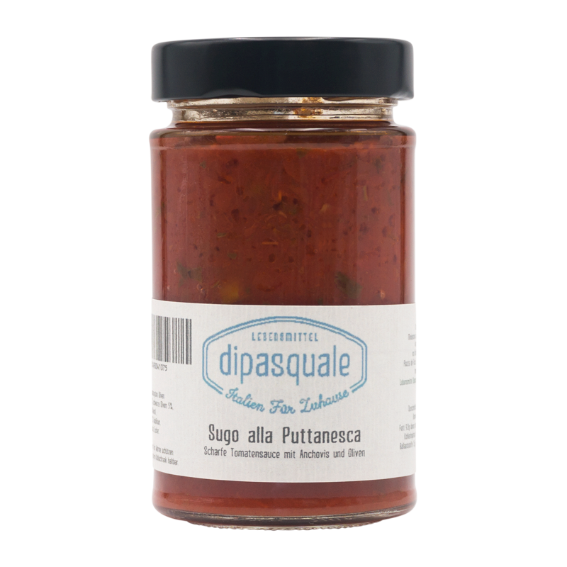 "Sugo alla Puttanesca" - Pasta-Sauce mit Tomaten, Oliven und Kapern