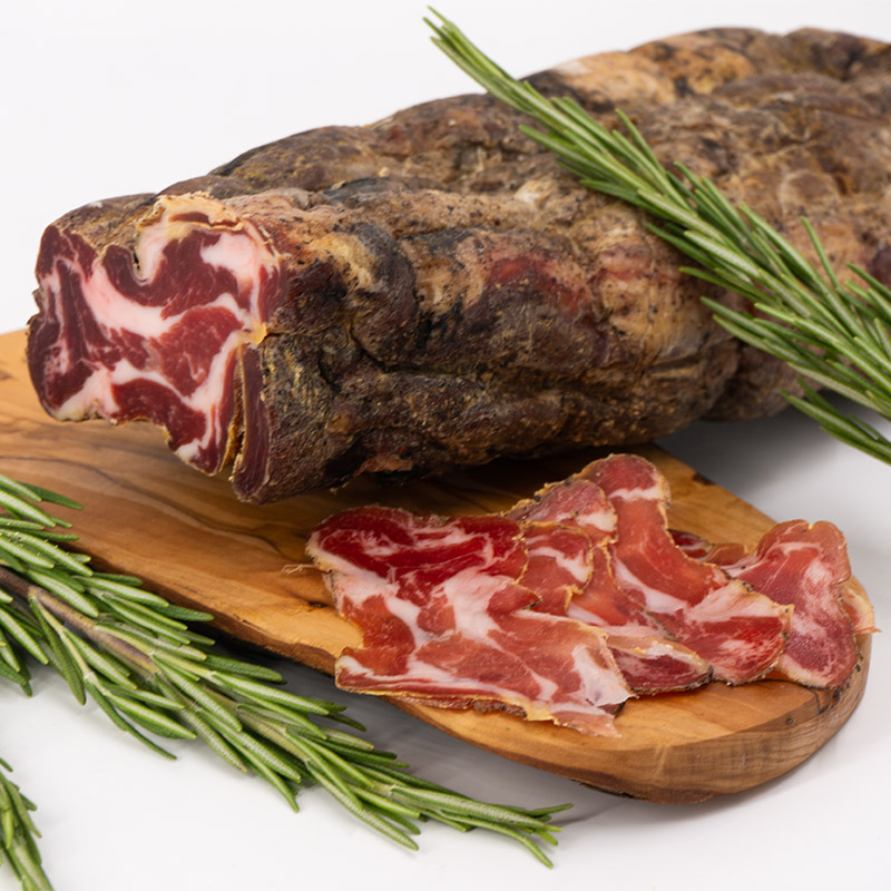 Capocollo Morelli aus Latium 250 g luftgetrocknet fein gereift für Antipasti