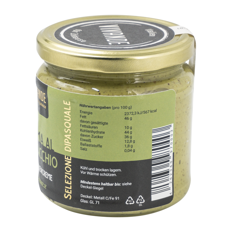 Pistaziencreme 400g - Süßer Brotaufstrich - Crema al pistacchio 