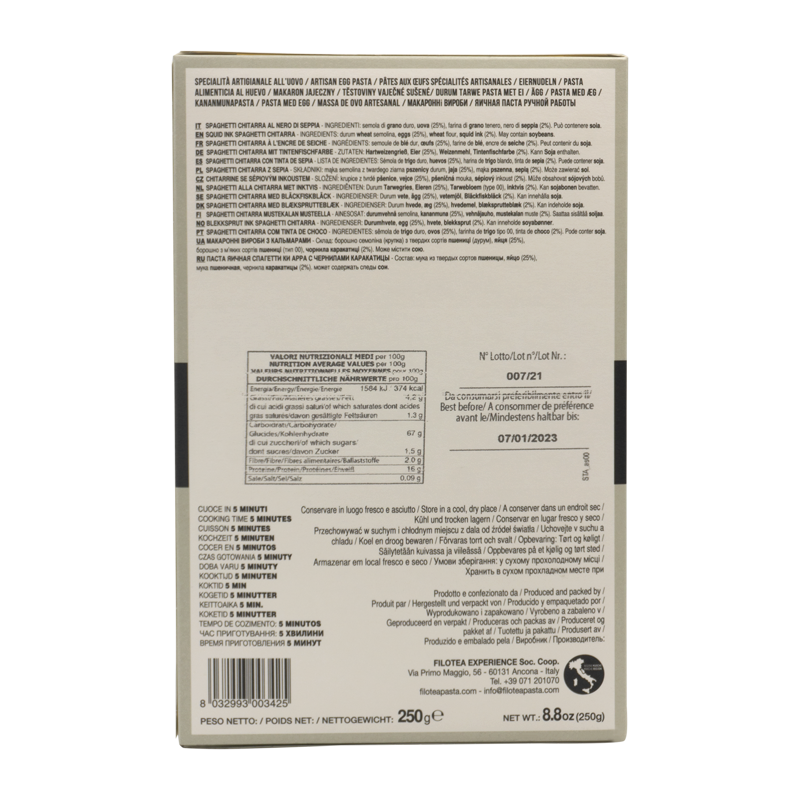 Linguine al Nero di Seppia (Mit Tintenfisch)