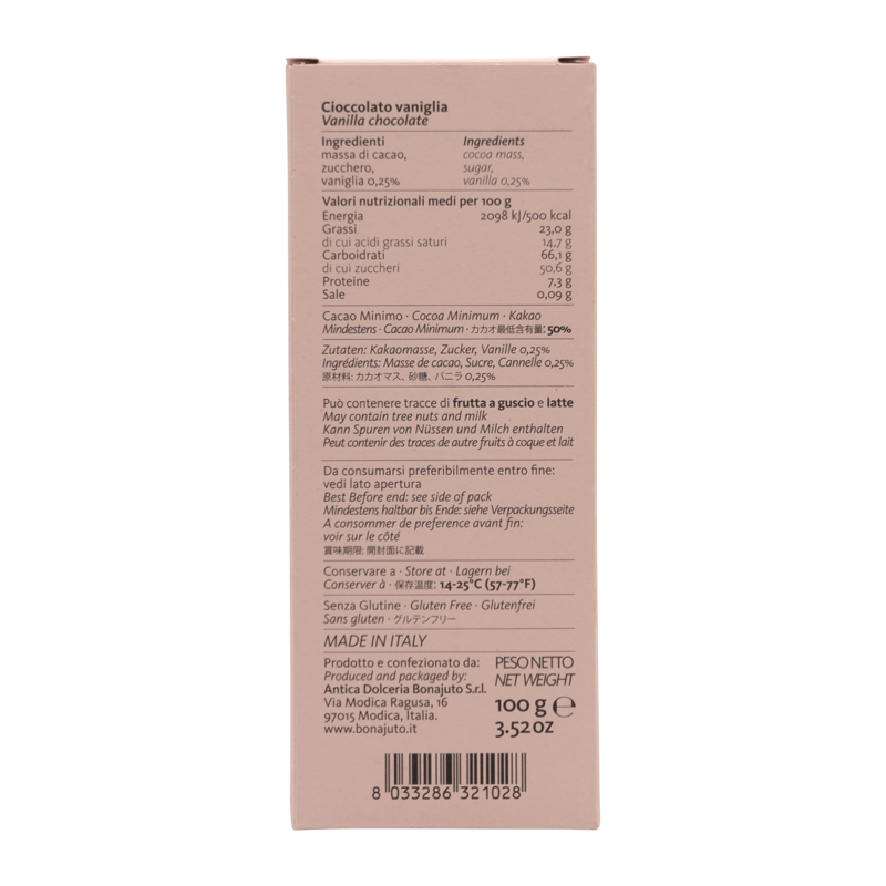 Schokolade mit Vanille