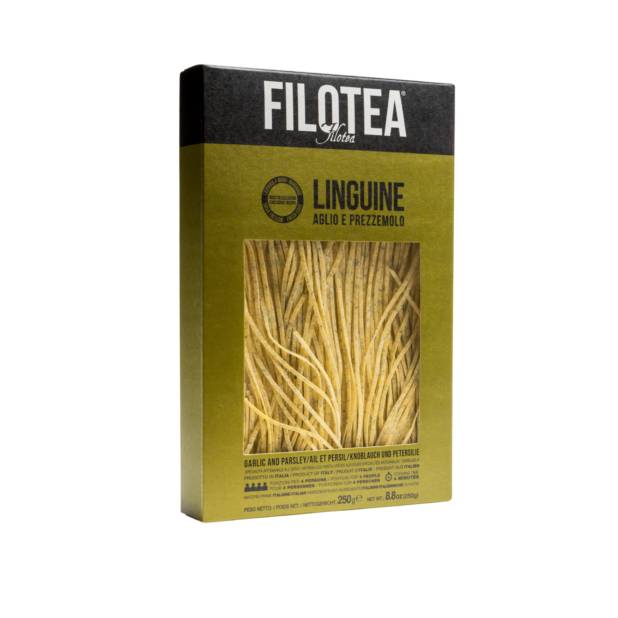 Fettuccine aglio e prezzemolo  (mit Knoblauch und Peterisilie)