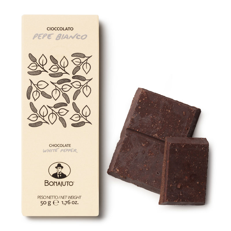 Schokolade mit weißem Pfeffer