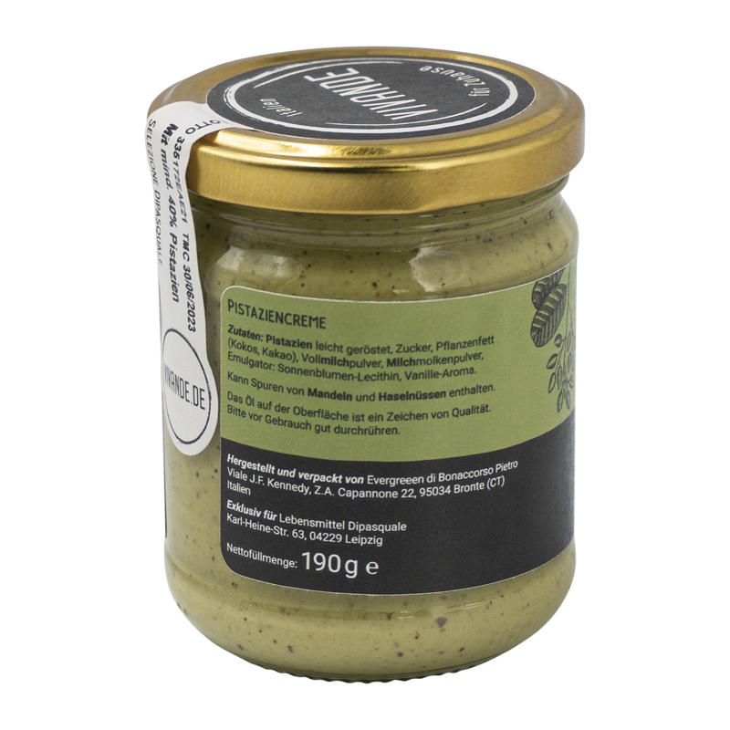 Pistaziencreme 190g - Süßer Brotaufstrich - Crema al pistacchio 